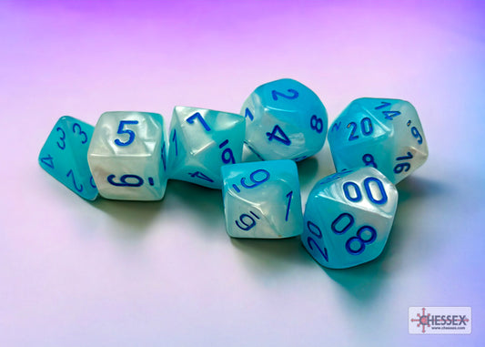 Gemini Pearl Turquoise-White/Blue 7-Die Set