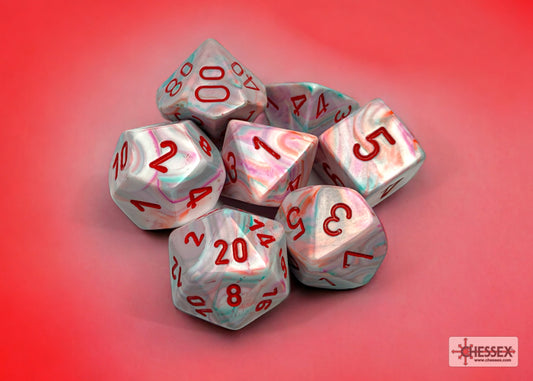 Chessex: Festive Pop Art/red 7-Die Set