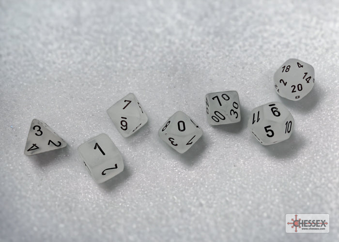 Frosted Clear/Black 7-Die Set