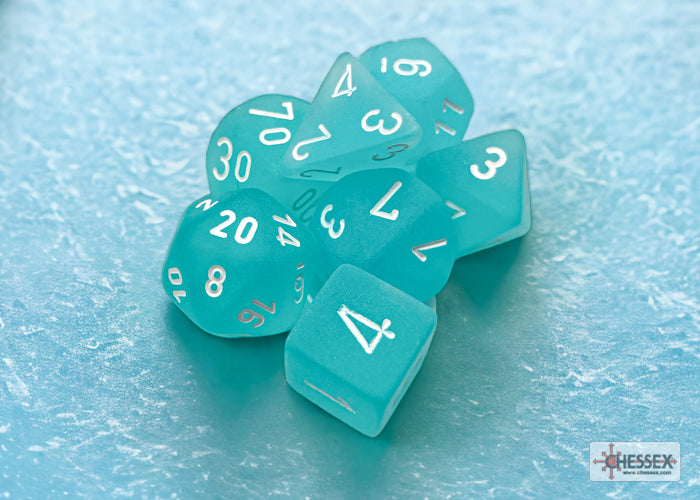 Frosted Teal/White 7-Die Set