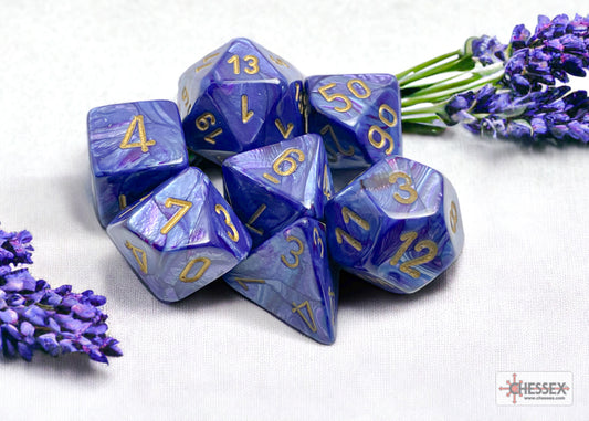 Chessex: Lustrous Purple/Gold 7-Die Set