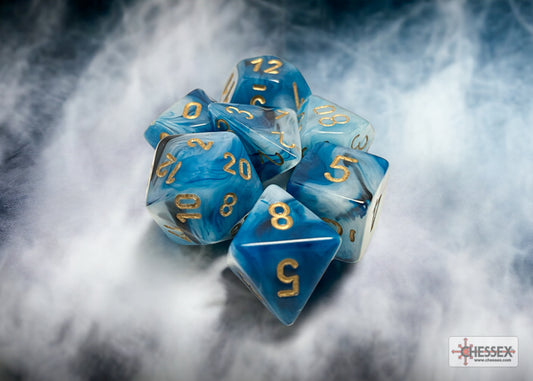 Chessex: Phantom Teal/Gold 7-Die Set
