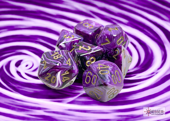 Chessex: Vortex Purple/Gold 7-Die Set