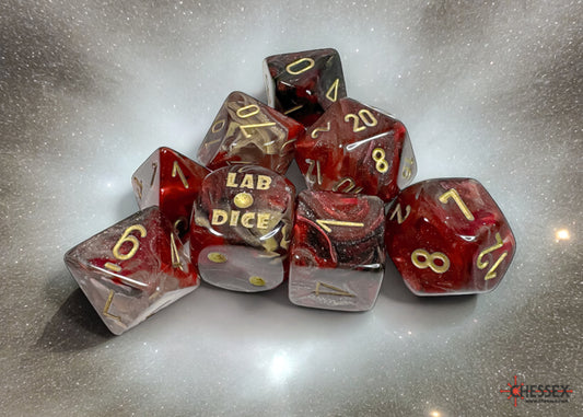 Chessex: Borealis Cosmos/gold Polyhedral 7-Dice Set