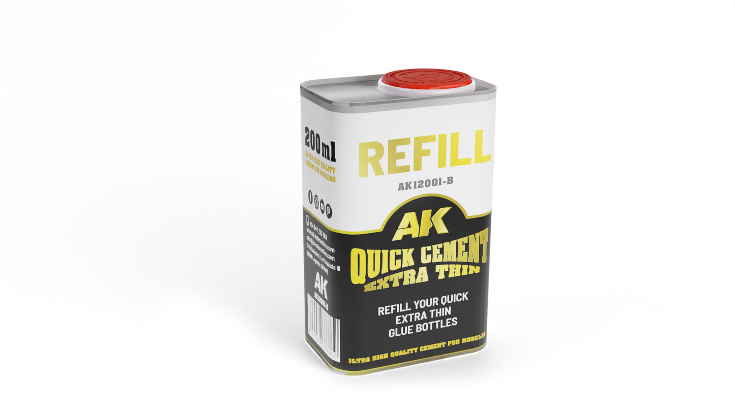 AK Extra Thin Cement 250ml refill