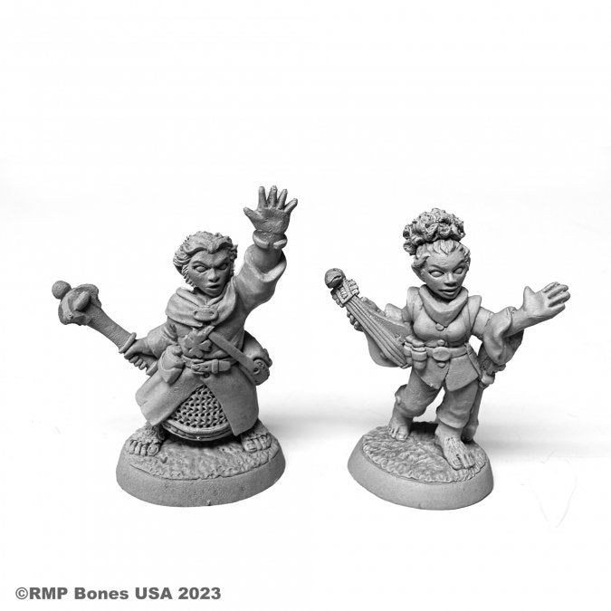 Reaper 07103: Halfling Cleric and Bard