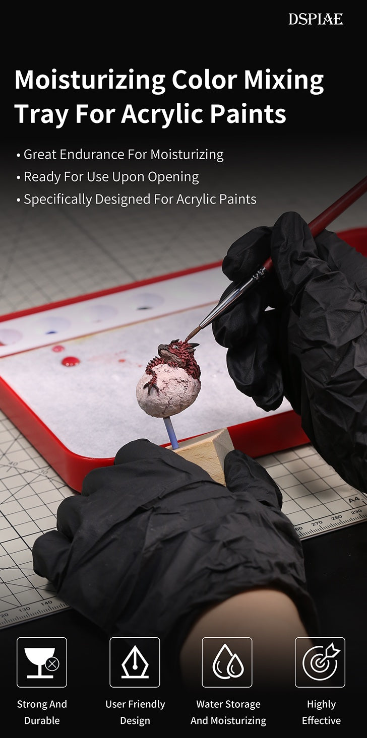 DSPIAE PRO Poseidon Moisturizing Color Mixing Box for Acrylic Paints