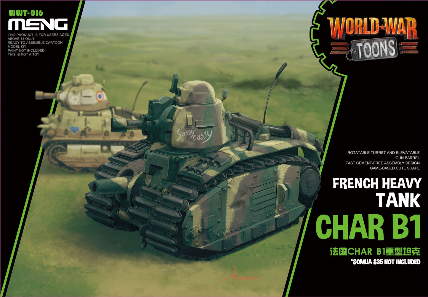 Meng French Heavy Tank Char B1 (Cartoon Model)