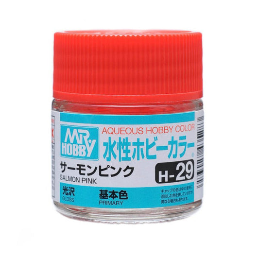 Mr Hobby Aqueous Color H29 Gloss Salmon Pink 10ml Bottle