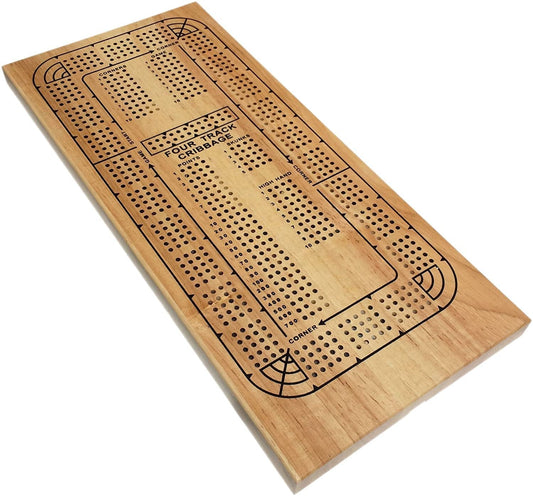 4 Track Cribbage Board - Natural