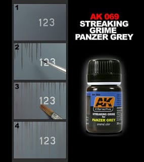 AK Interactive: Enamel: Streaking Grime for Panzer Grey