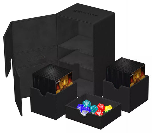 Deck Box: Twin Flip N Tray Xeno 160+ Card Game Black -  Black