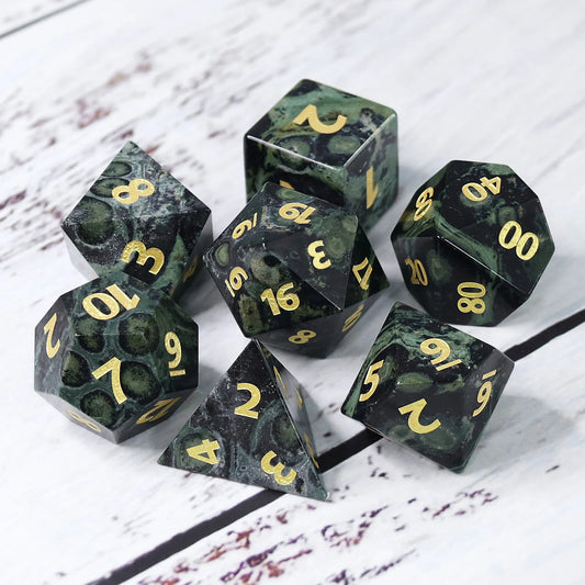 Surface Erosion 7-Set Gemstone Dice