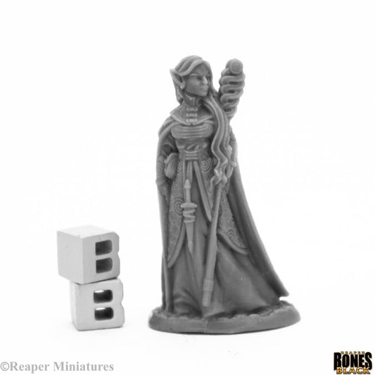 Reaper Miniatures Anthanelle Female Elf Wizard #44008 Bones Black Unpainted Mini - Regular