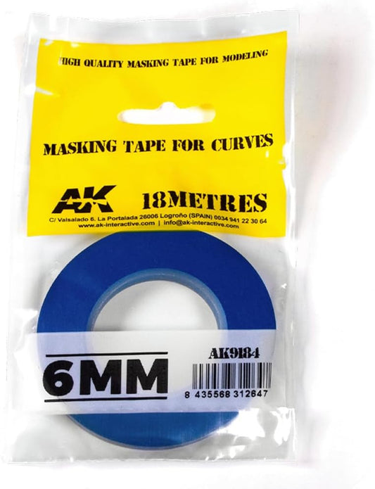 AK-Interactive: Blue Masking Tape for Curves 6mm