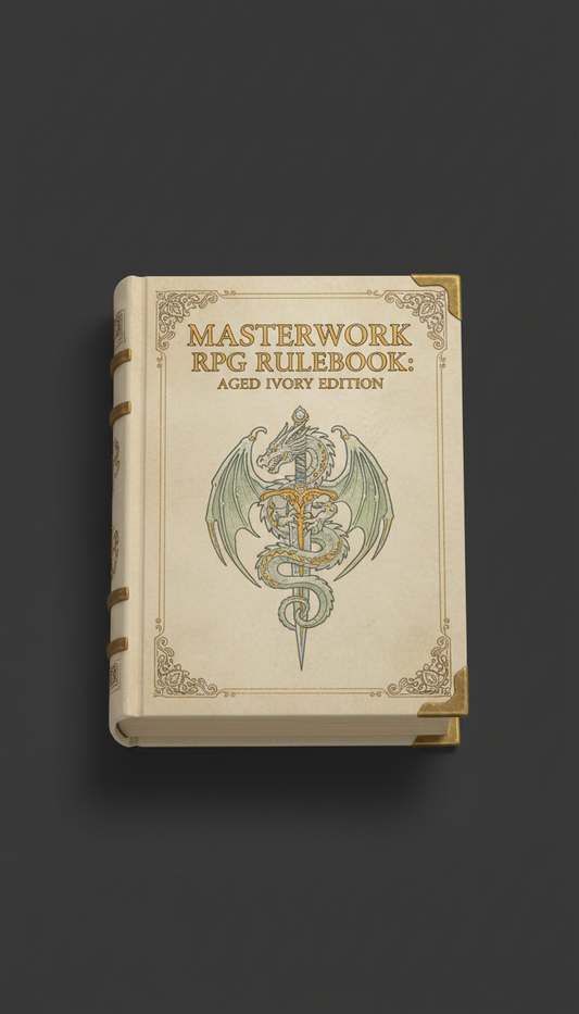 Masterwork RPG Rulebook Aged Ivory Edition