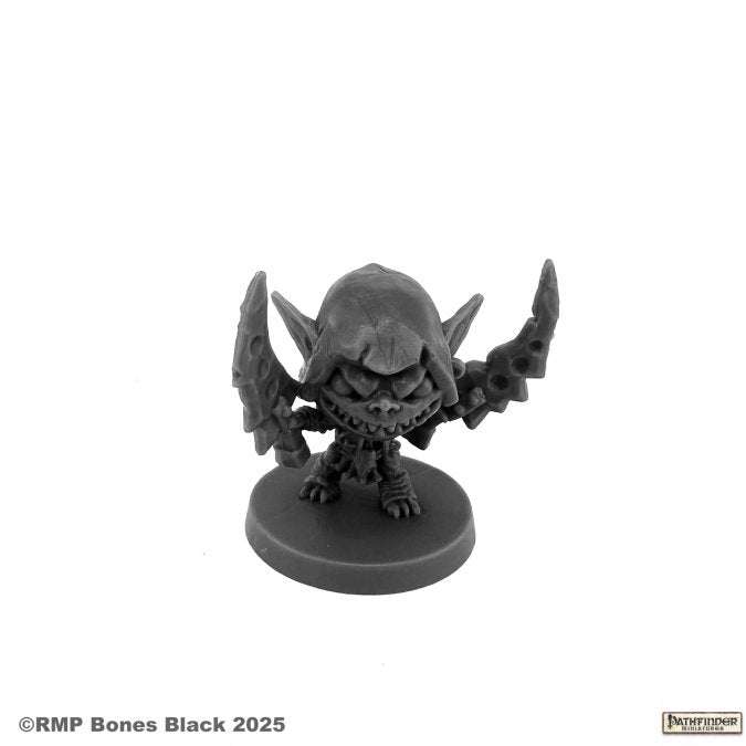 Pathfinder Bones Black: Chibi Goblin with Dogslicers