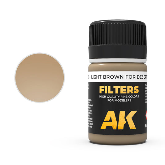 AK Filter For Afrika Korps Vehicles - Light Brown for Desert Yellow Filter