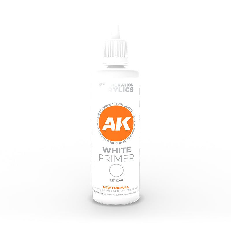 AK Interactive 3rd Gen White Primer (100 ml)