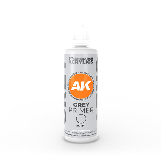 AK-Interactive: (3rd Gen) Grey Primer (100 ml)