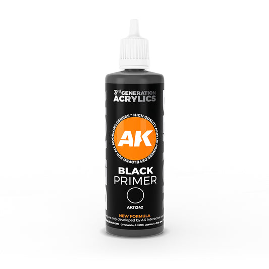 AK Interactive 3rd Gen Black Primer (100 ml)