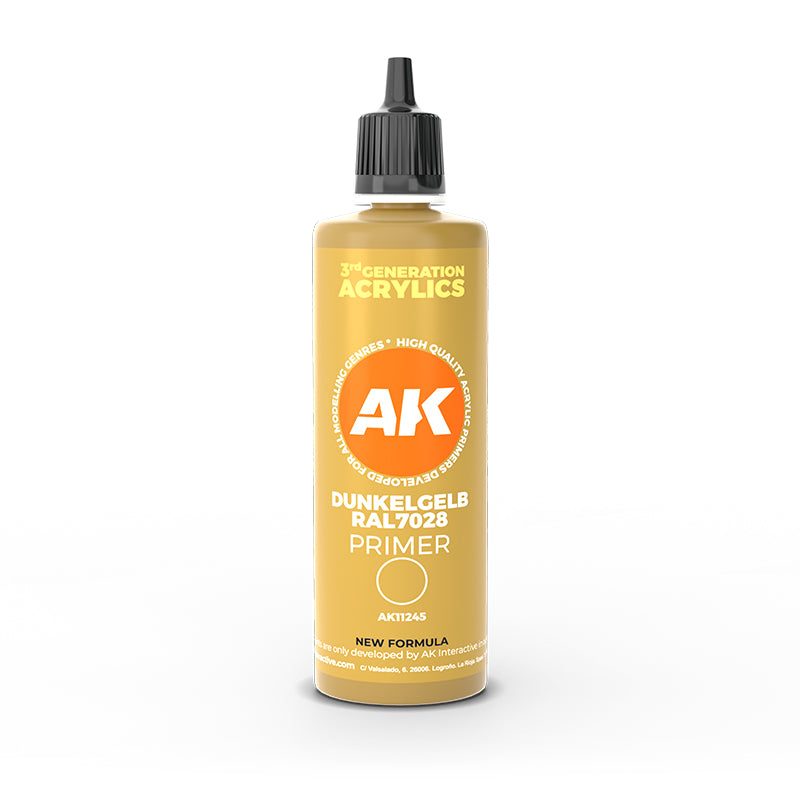 AK Interactive 3rd Gen Dunkelgelb RAL 7028 Dark Yellow Primer (100 ml)