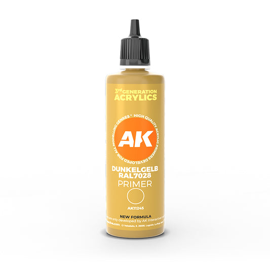 AK Interactive 3rd Gen Dunkelgelb RAL 7028 Dark Yellow Primer (100 ml)