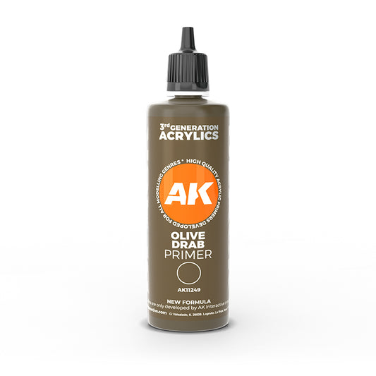 AK Interactive 3rd Gen Olive Drab Primer (100 ml)