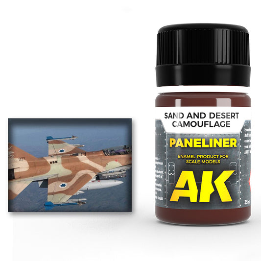 AK Enamel: Paneliner for Sand and Desert Camouflage