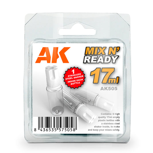 AK-Interactive: MIX N’ READY BOTTLES 17ML (Acrylics) (6)