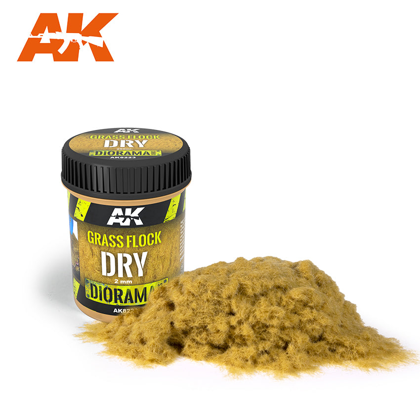 AK Interactive Grass Flock 2mm DRY - 250ml