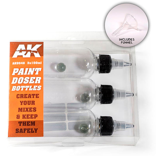 AK-Interactive: Paint Doser Bottles 3x100 ml