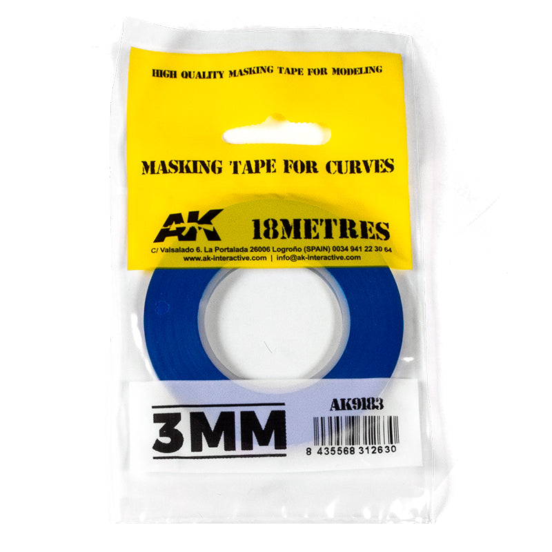 AK-Interactive: Blue Masking Tape for Curves 3mm