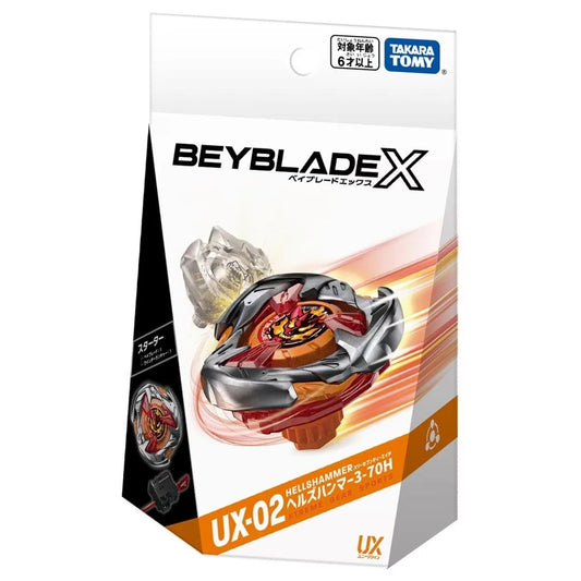 Takara Tomy Beyblade X UX-02 Starter Hells Hammer 3-70H