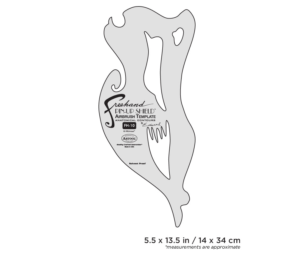 Artool #10 Pin Up Shield Freehand Airbrush Template by Edward Reed