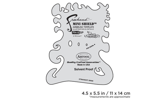 Artool #5 Mini Shield Freehand Airbrush Template by Andrea Mistretta