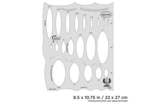 Artool  Blasted FX Oval FX Freehand Airbrush Template by Ryan "Ryno" Templeton