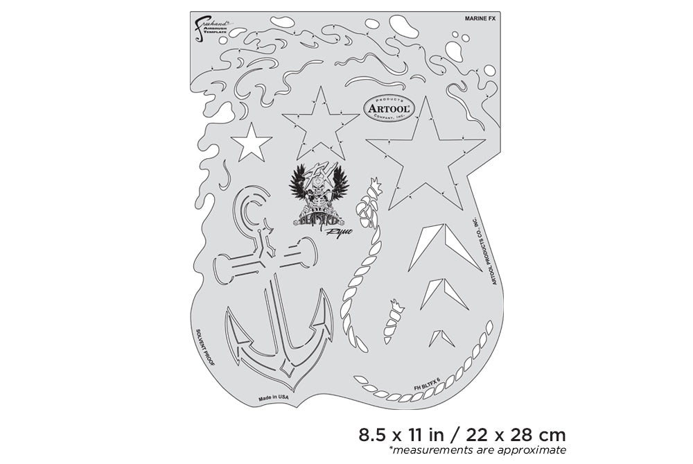 Artool  Blasted FX Marine FXFreehand Airbrush Template by Ryan "Ryno" Templeton