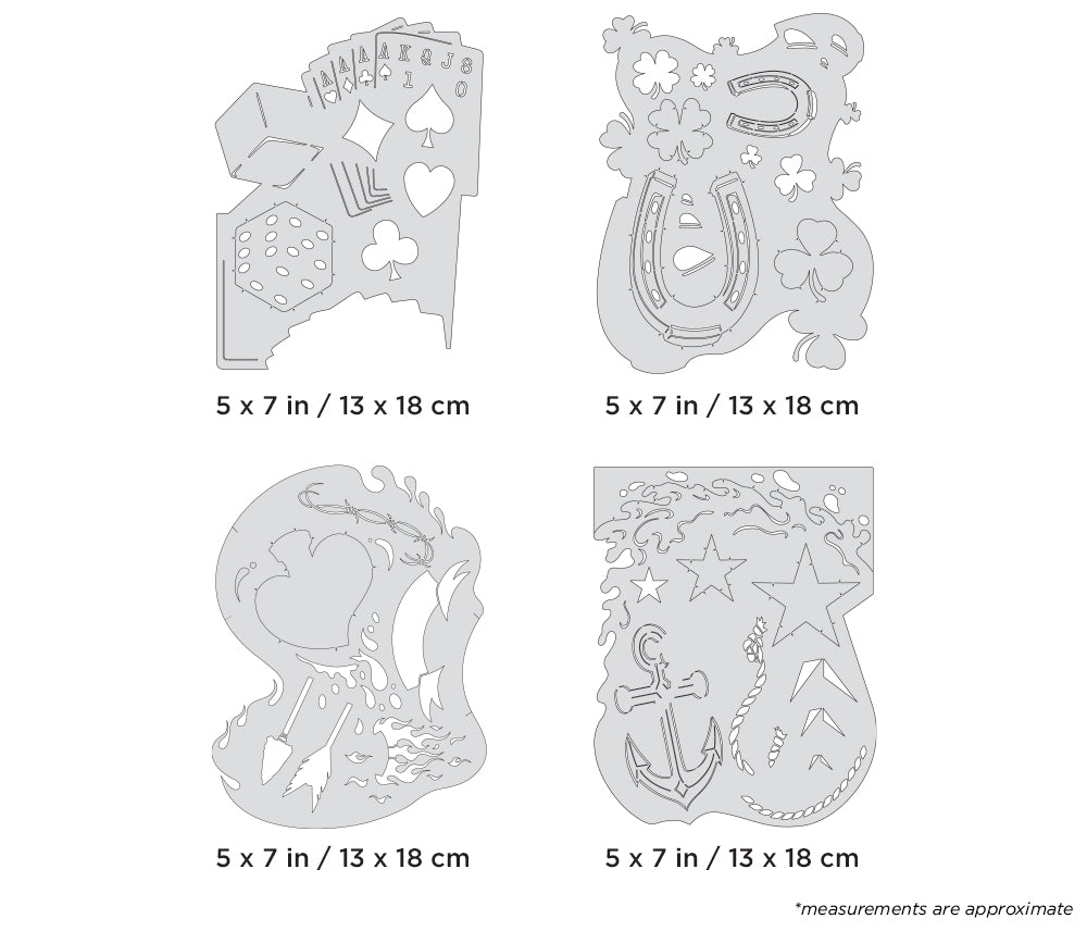 Artool  Blasted FX Mini Series Set Freehand Airbrush Template by Ryan "Ryno" Templeton