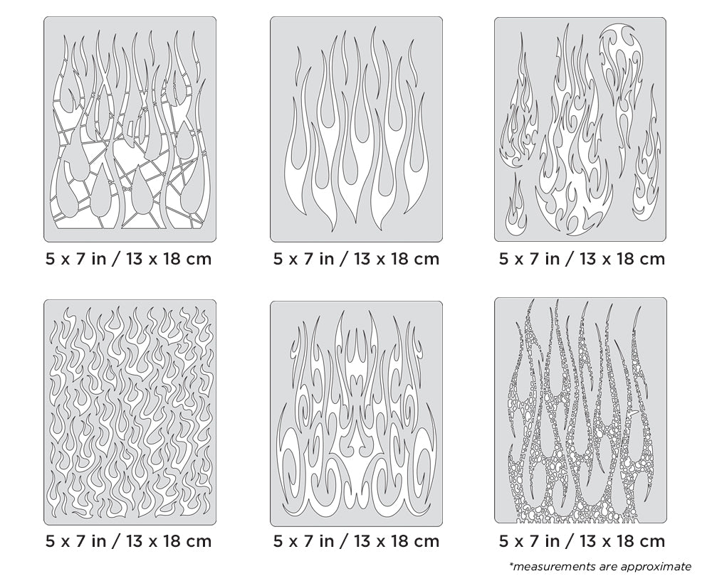 Artool  Flame-o-rama 2 Mini Series Freehand Airbrush Template by Craig Fraser