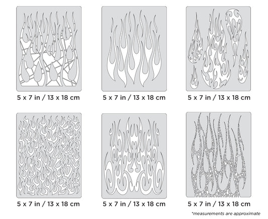 Artool  Flame-o-rama 2 Mini Series Freehand Airbrush Template by Craig Fraser