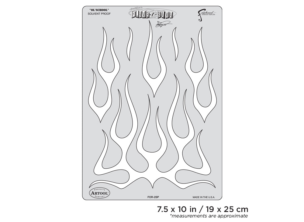 Artool Freehand Airbrush Templates Flame-o-rama Ol' School by Craig Fraser