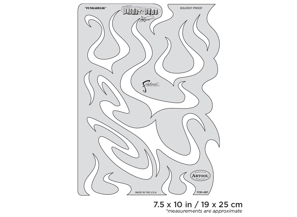 Artool Freehand Airbrush Templates Flame-o-rama Funkadelik by Craig Fraser