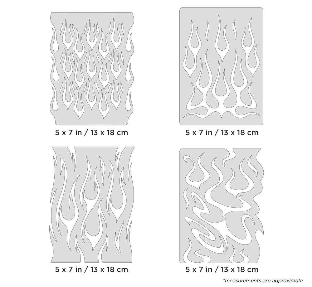 Artool  Flame-o-rama Mini Series Freehand Airbrush Template by Craig Fraser