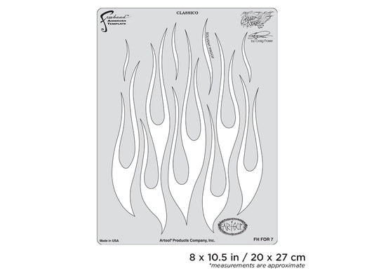 Artool  Flame-o-rama 2 Classico Freehand Airbrush Template by Craig Fraser