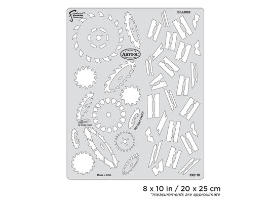 Artool FX3 Blades Freehand Airbrush Template by Craig Fraser