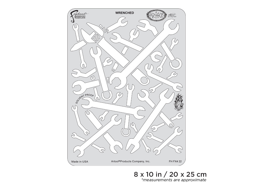 Artool  FX4 Wrenched Freehand Airbrush Template by Craig Fraser