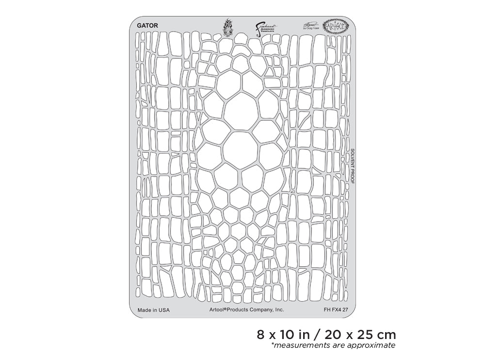 Artool  FX4 Gator Freehand Airbrush Template by Craig Fraser