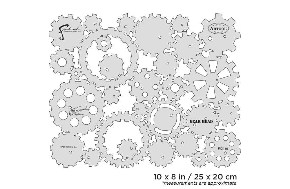 Artool FX II Gear Head Freehand Airbrush Template by Craig Fraser