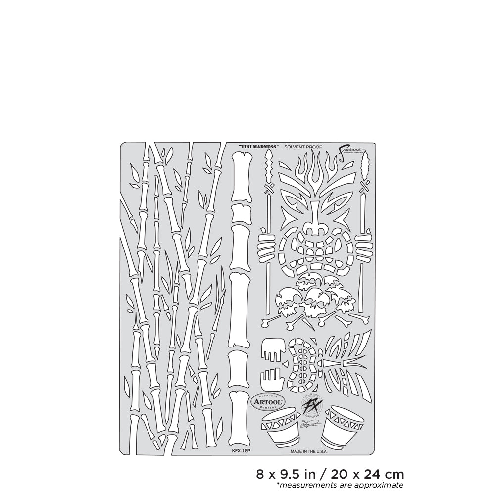 Artool Kustom FX Tiki-Madness Freehand Airbrush Template by Craig Fraser
